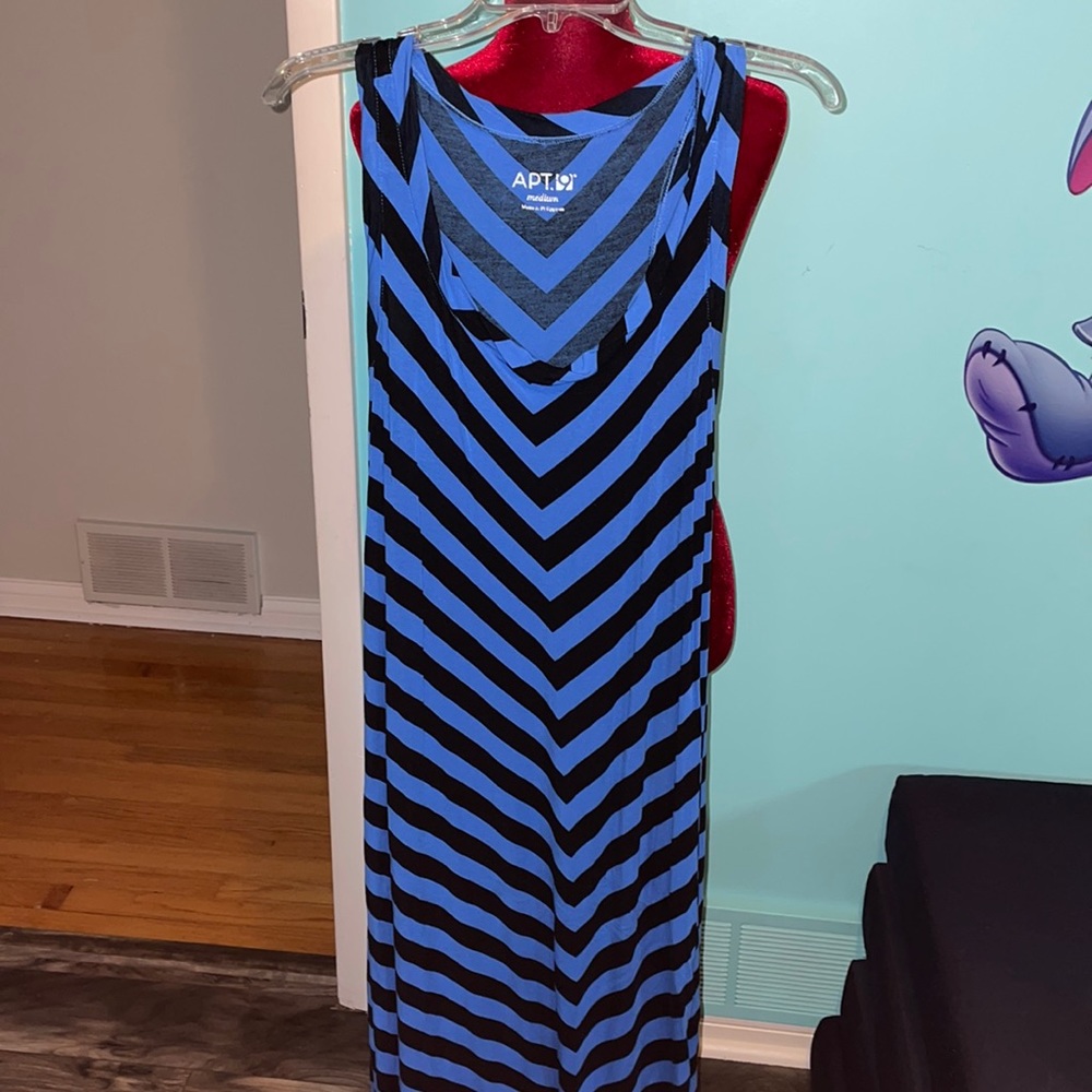 Apt 9 full length striped maxi dress